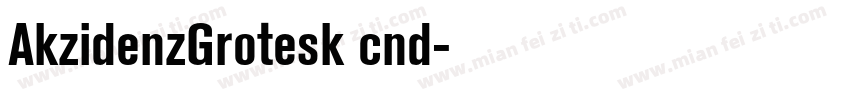 AkzidenzGrotesk cnd字体转换